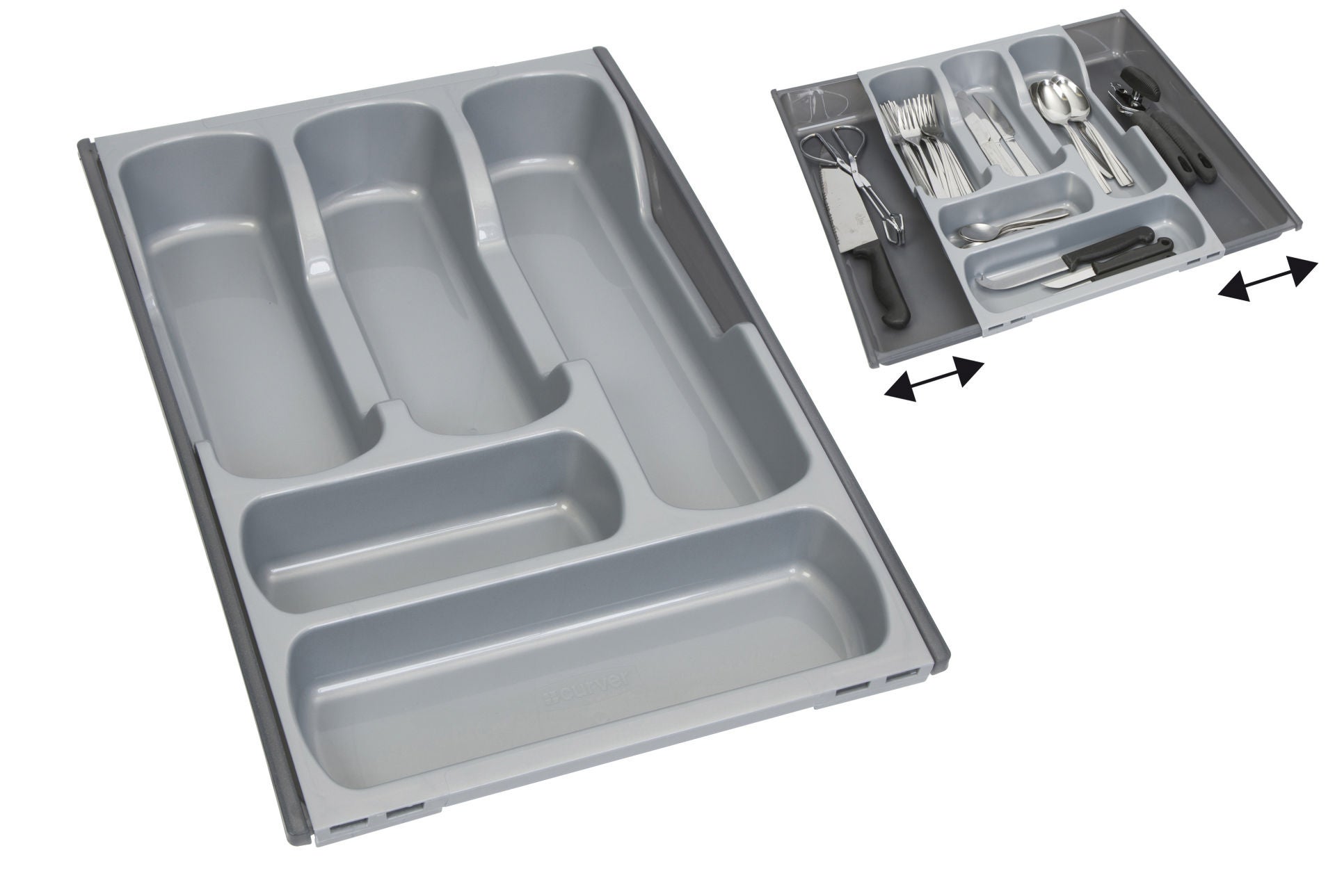 Curver - Bestekbak - 7-Vaks - Uitschuifbaar - 42x30/52x6 cm - 6302102