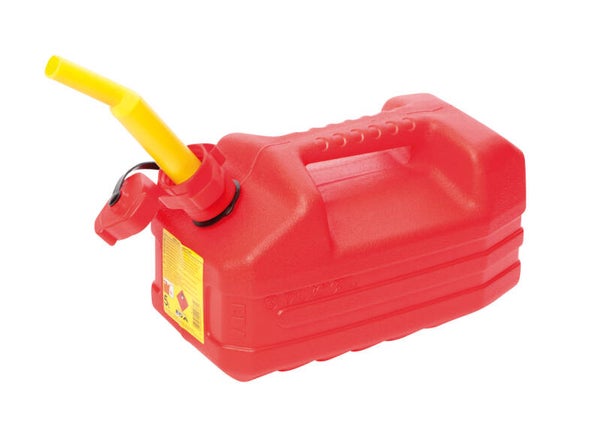 EDA - Benzine jerrycan - Met tuit - 5 Liter - Rood - 6603760
