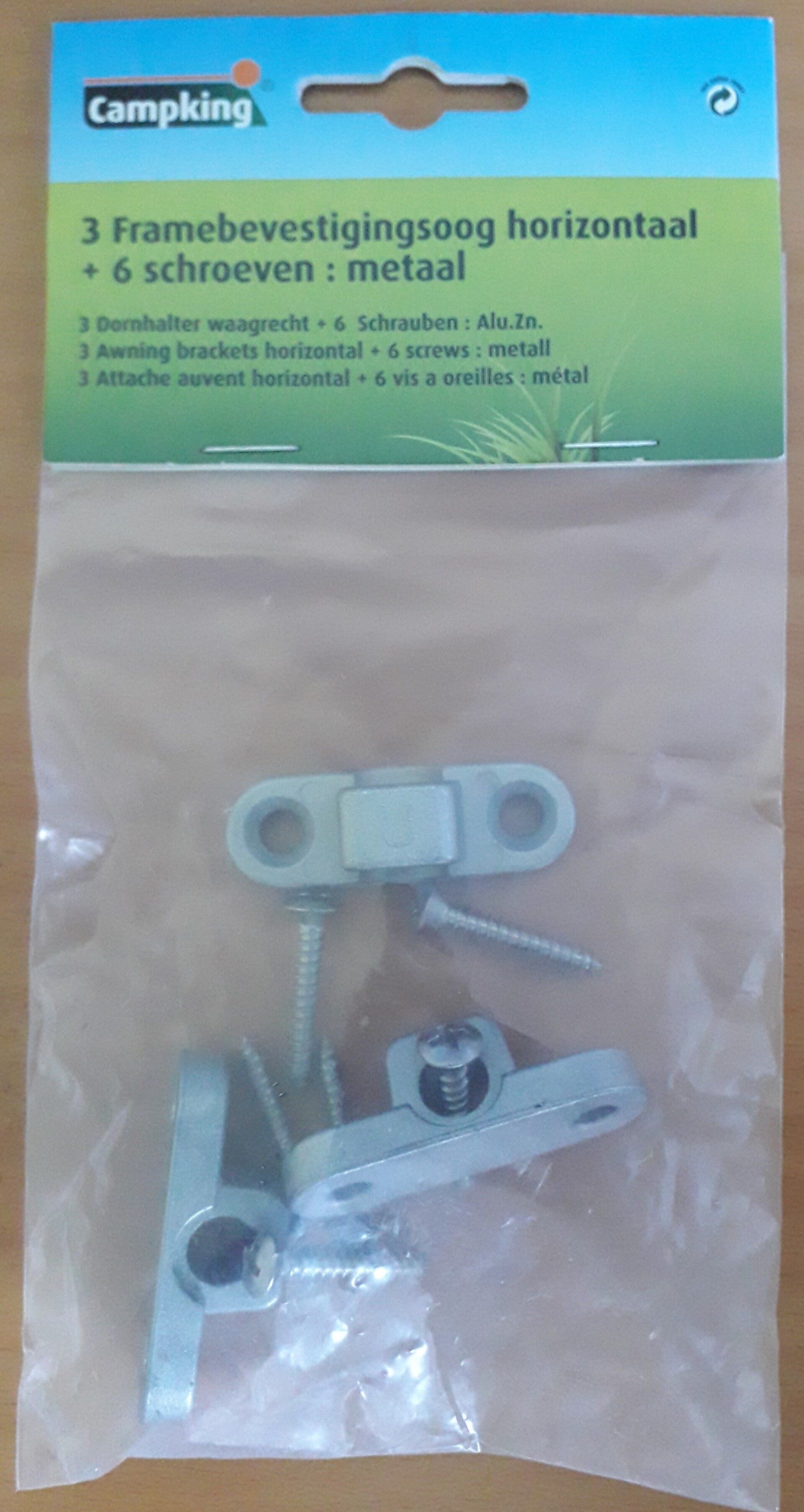 Campking Framebevestigingsoog Horizontaal Metaal 3st + 6 schroeven - 96491430