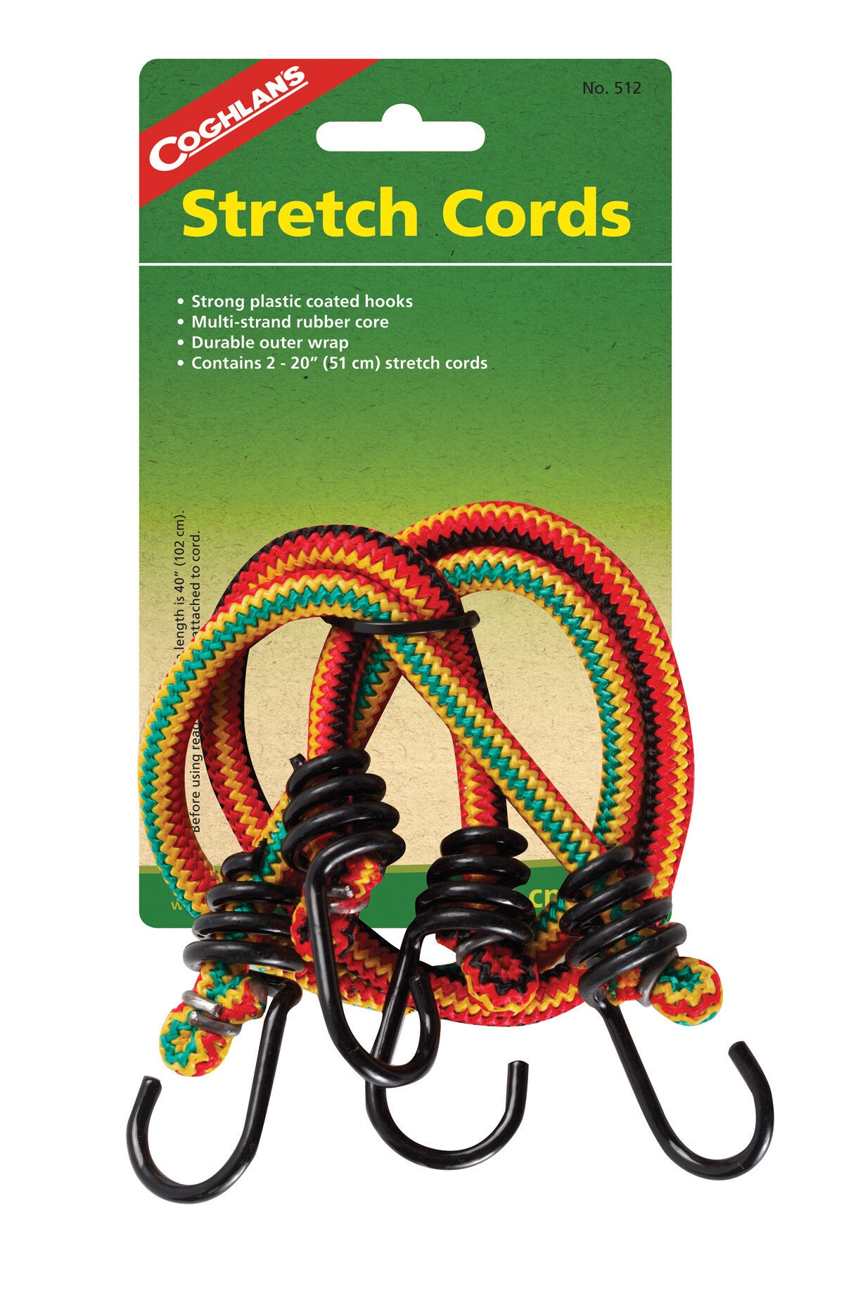 Coghlan's - Elastisch koord met haken - 51 cm - 2 Stuks - 7690512