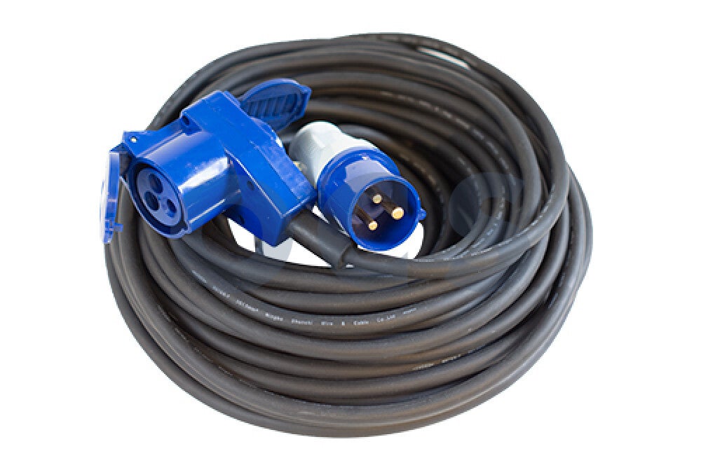 Verloopkabel 3x1.5mm² CEE-Winkelkoppeling 25m - 1101107