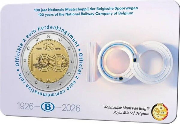 2026 - 2 euro CC "100 jaar NMBS" (BU in NL coincard)