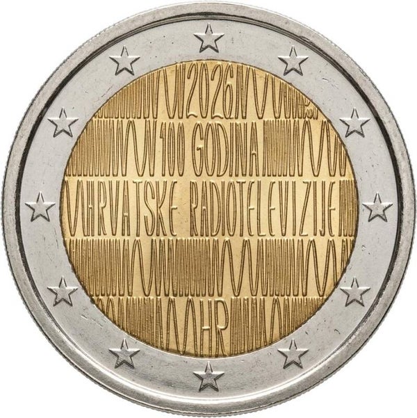 2026 - 2 euro CC "100 jaar Kroatische Radio en TV" (UNC)