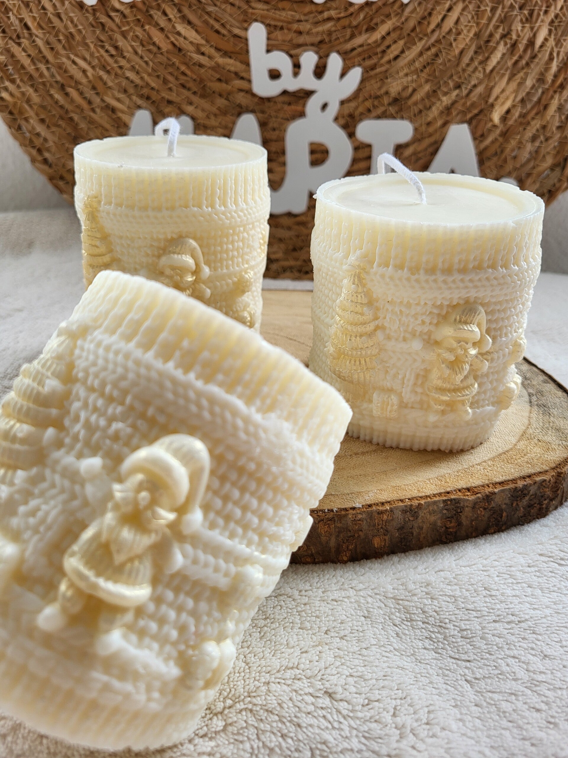 Vela Papa Noel " El abrazo cálido del invierno"