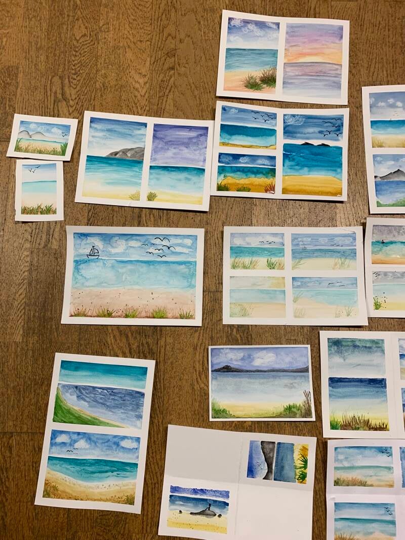 Bastel-Fiwa in Fichtenwalde (Beelitz), Kunstkurse für Erwachsene, Kreativkurse für Erwachsene, Sticken, Aquarell, abstrakte Malerei, Bastelfiwa, kreativ, Kunst, Erwachsene, Kurs, Kreativabend, gemütlich, gesellig, Menschen kennenlernen, zusammen malen,