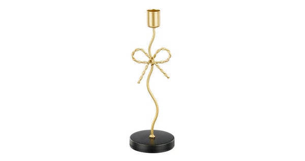 Kandelaar strik goud 25 cm