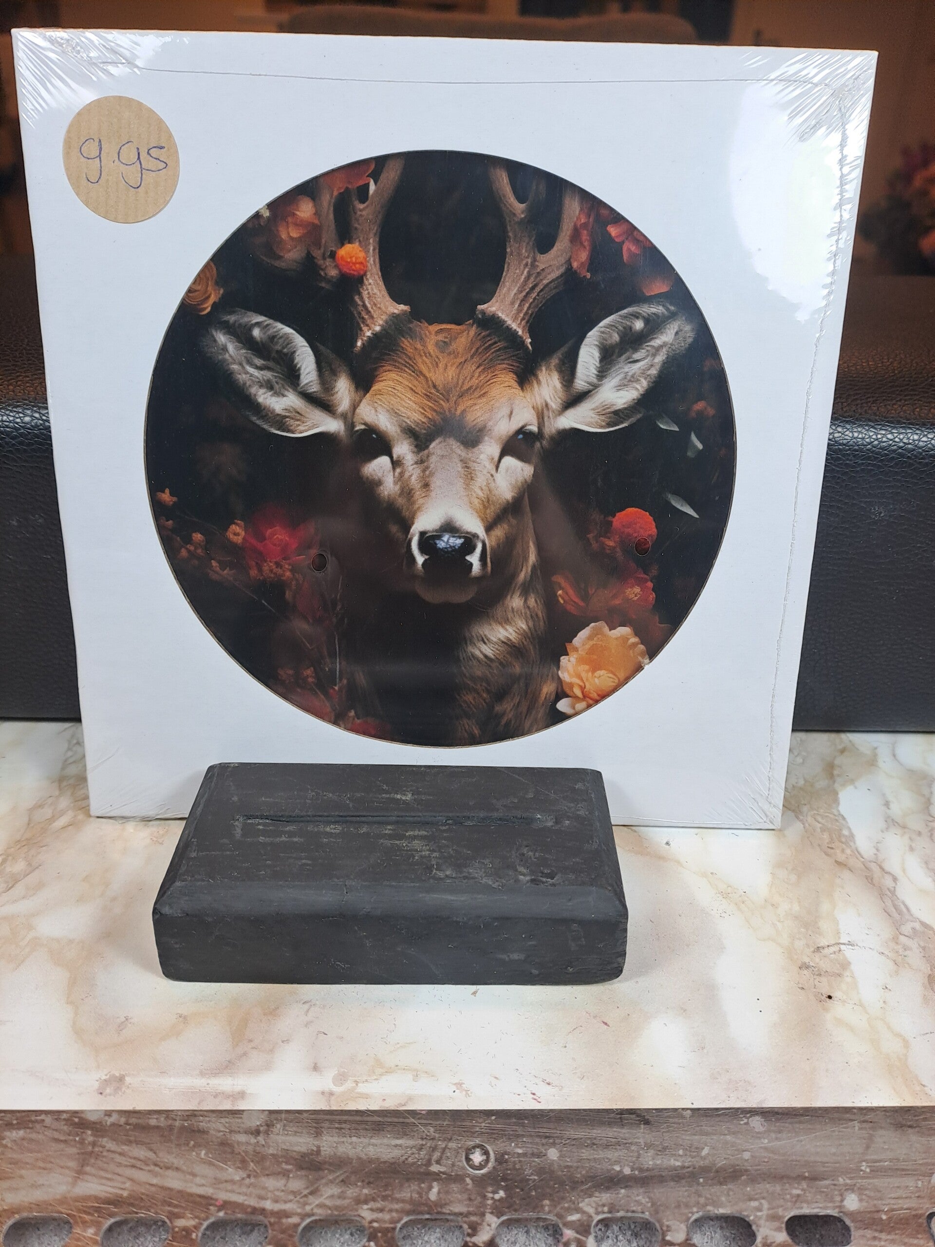 Glasplaat 28cm INCL standaard Hert