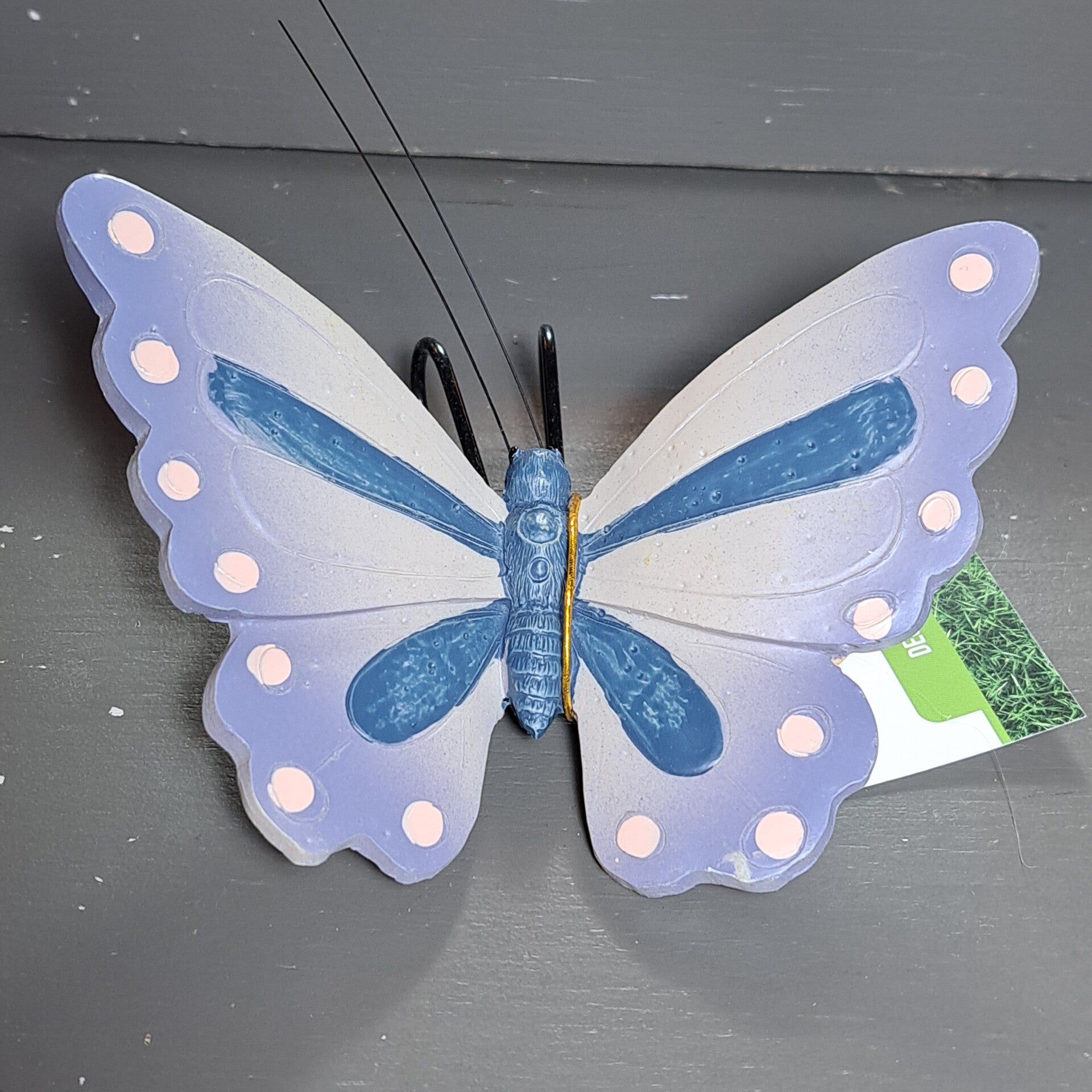Vlinder blauw 12x12 cm