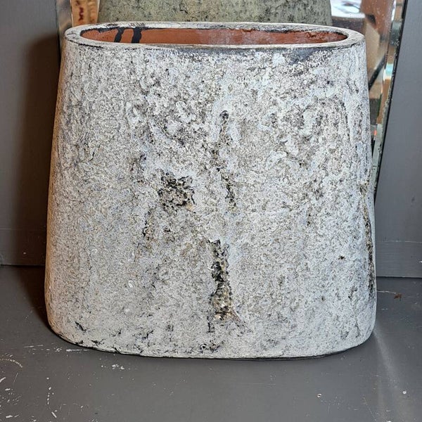 Prachtige betonlook vaas 31.5cm hoog