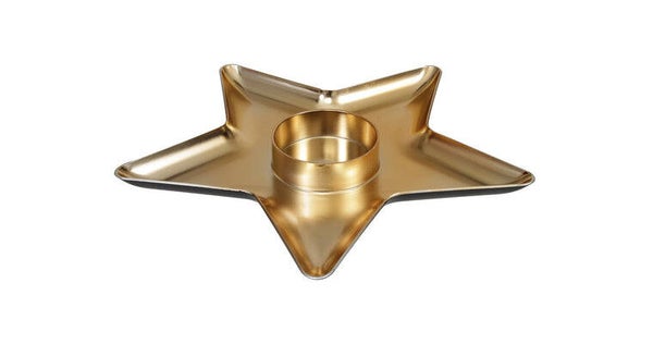 Gouden kerst decoratie bakje voor bijvoorbeeld kaars 31cm