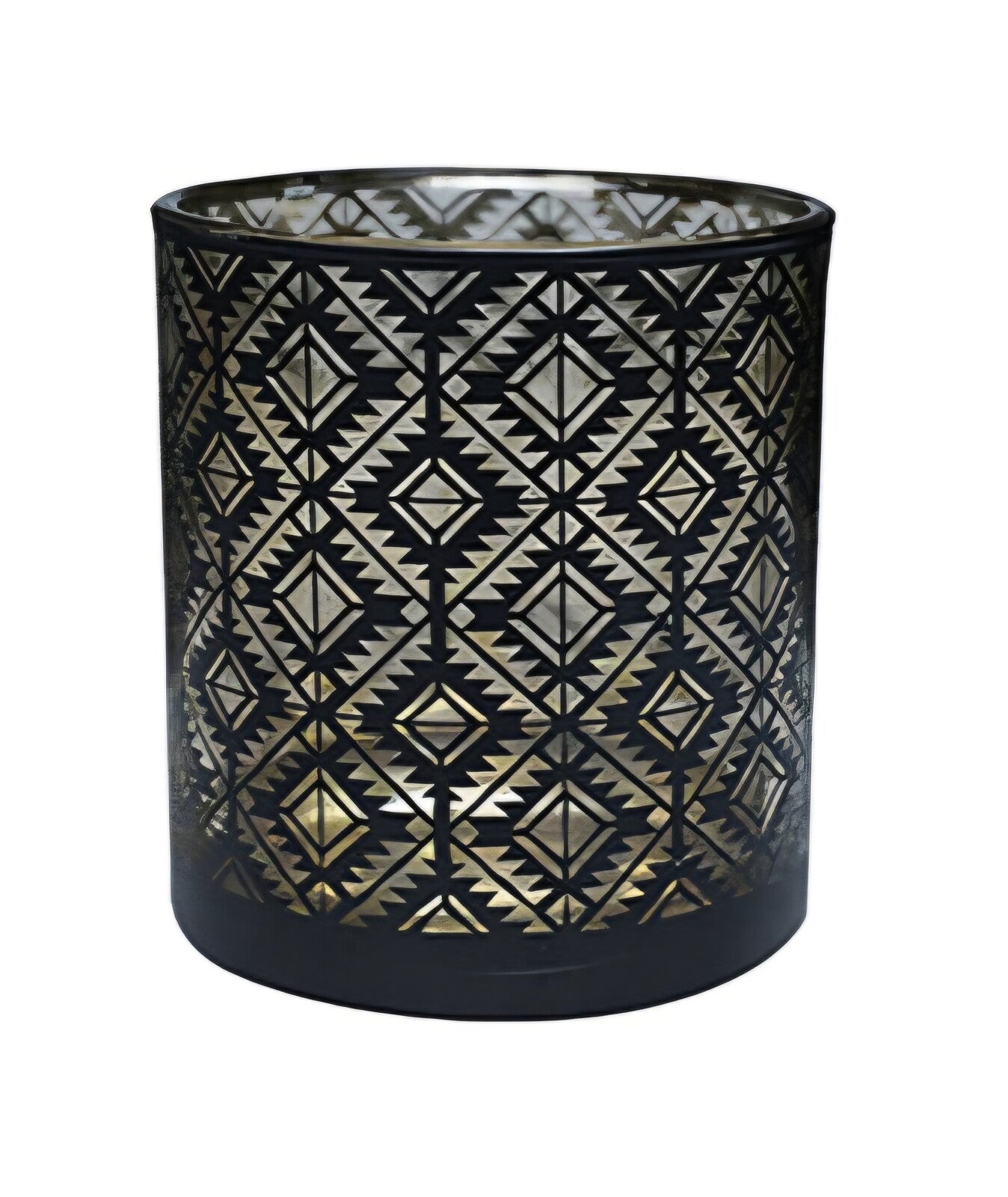 Theelichthouder Zwart/goud maat S