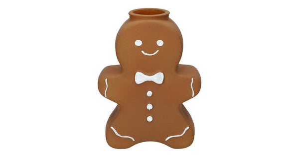 Vase cookie2 11.5x5.3x15.2cm brown matt