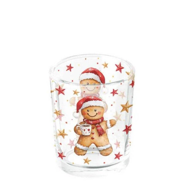 Theelichthouder Cocoa & cookie H6cm glas