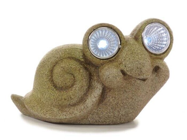 Solar Slak met LED -ogen 13x7x8 cm