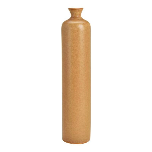lange smalle vaas bruin 29cm
