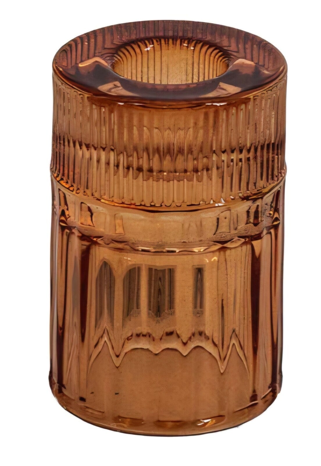 Glazen kaarsenstandaard sandstone