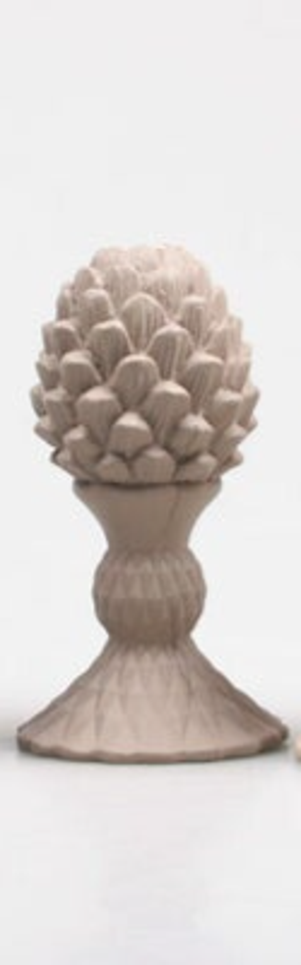 Kandelaar dennenappel 10.5x10.5x18.3 taupe