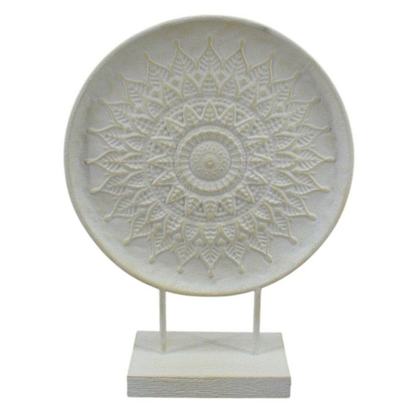 Ornament metaal crème 35x12x46,5cm