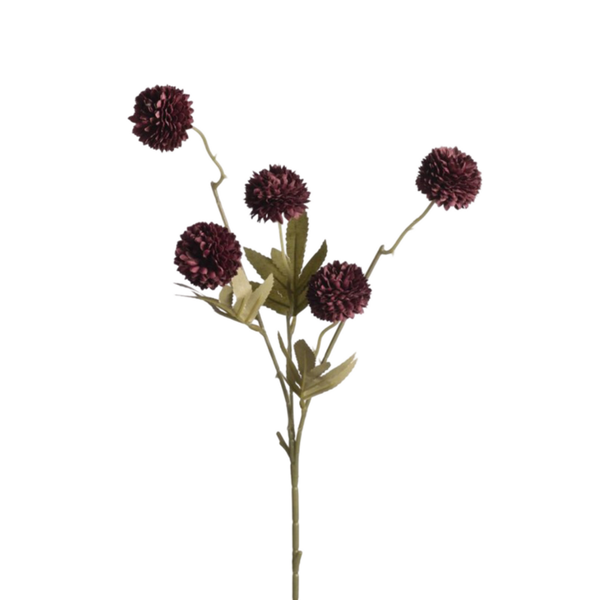 Pom pom tak 51 cm burgundy