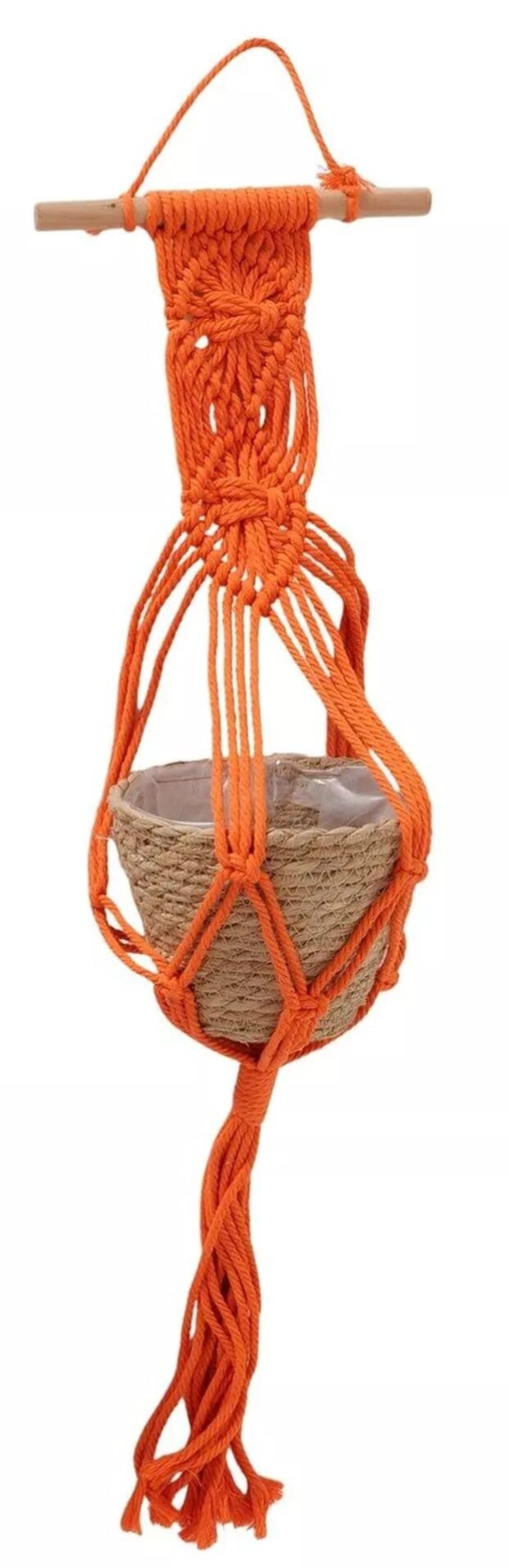 Plantenhanger oranje 80cm ZONDER MAND