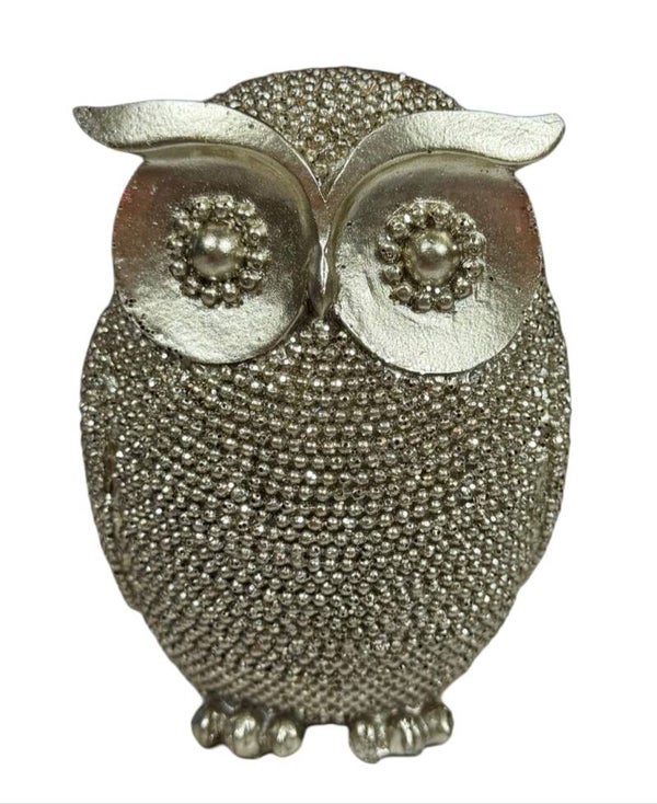 Glitter uil goud 10cm hoog 7 cm breed