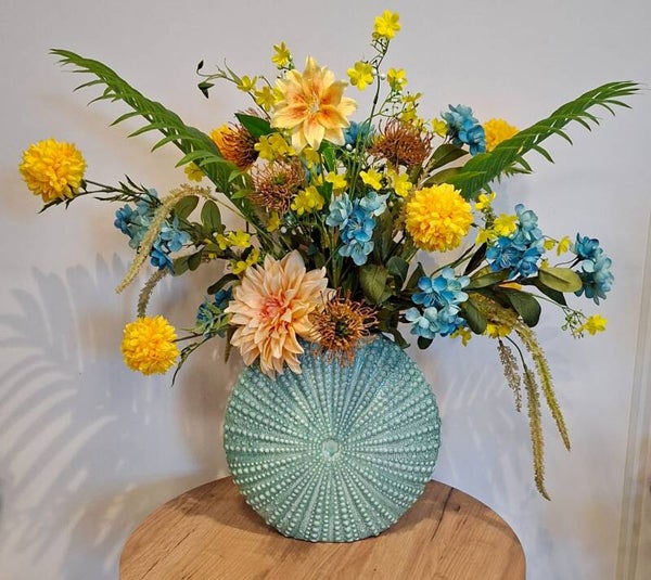 Tropical sea vaas plus boeket