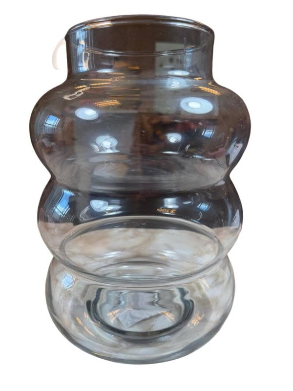 Glas vaas doorzichtig 24 cm hoog
