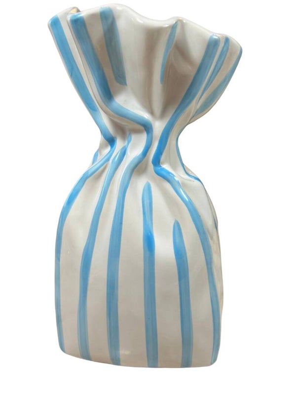 Gave keramiek papierenzak vaas 23cm hoog