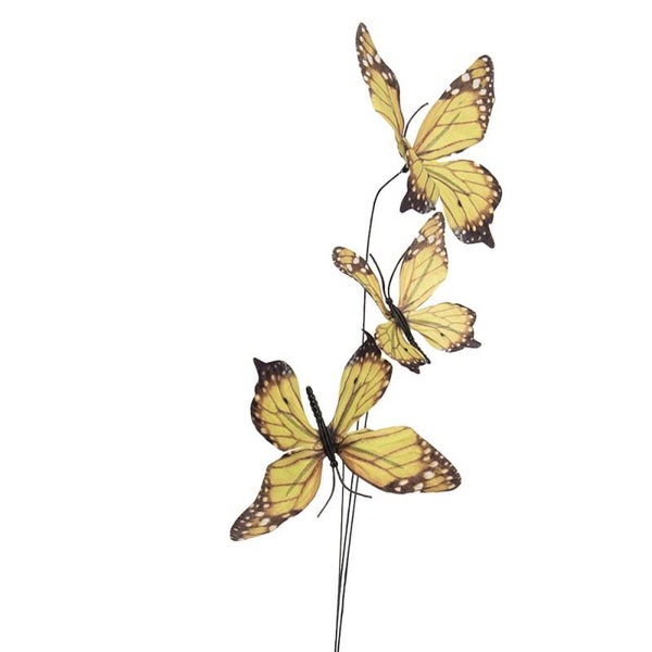 Vlindertak geel 65 cm