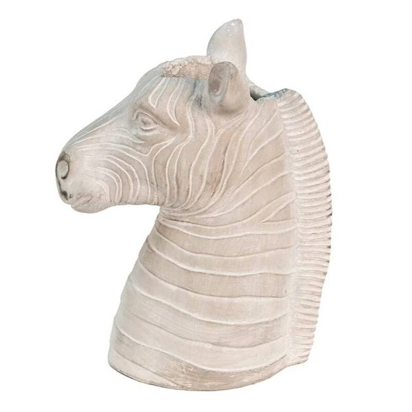 Zebra pot 21x13x26cm grijs steen