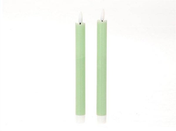 Led kaarsen 2 stuks 24.5 cm groen