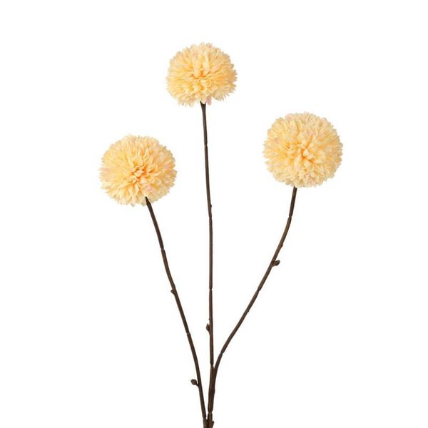 Pastel gele pom pom tak groot 78cm