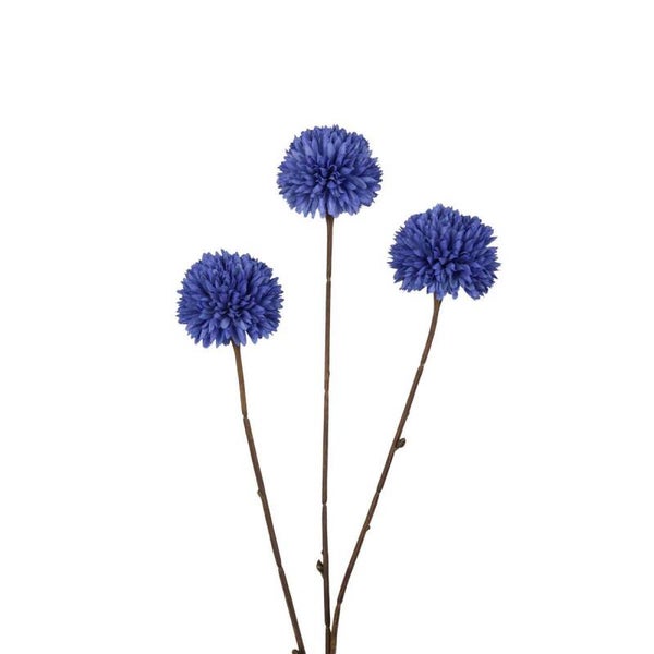 Blauwe pom pom tak groot 78cm