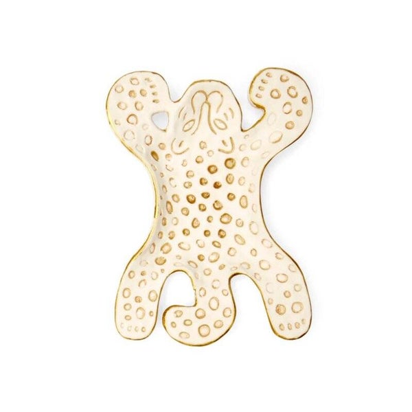 Decoratie schaaltje luipaard 13cm