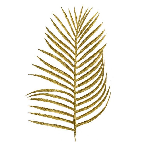 Gouden glitter palmblad 51cm