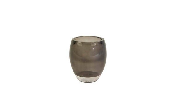 Theelichthouder (zwaar dik glas) h10 d7cm antra