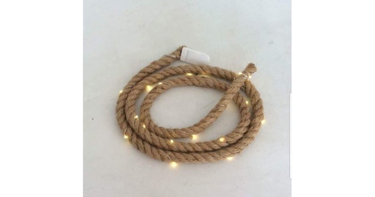 Jute touw met 20 led lichtjes lengte 150cm
