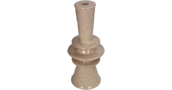 Kaarsen standaard stoneware mauve 12.5x12.5x30.5cm