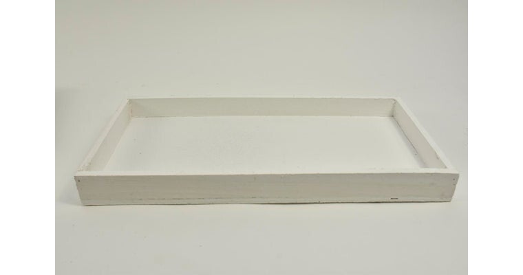 houten tray rechthoek white wash 40x20x4cm