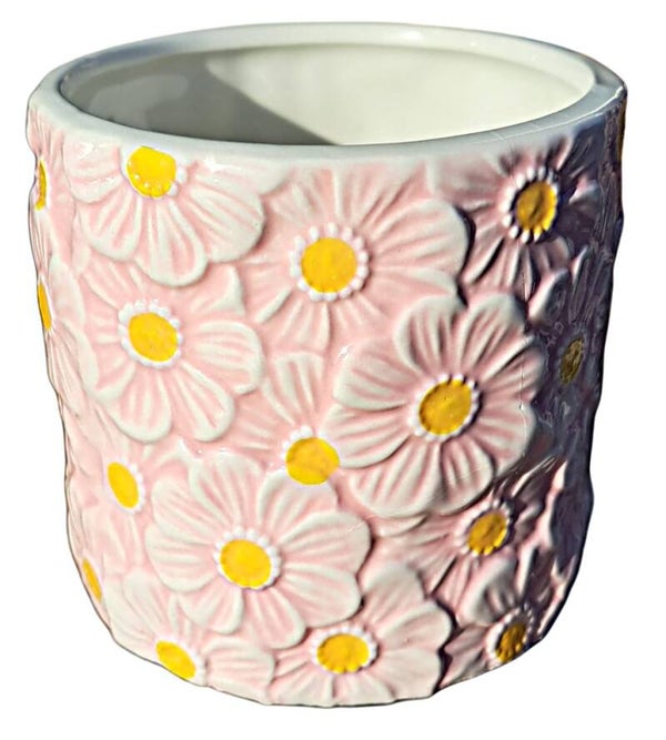 Bloempot bloemen roze 10cm