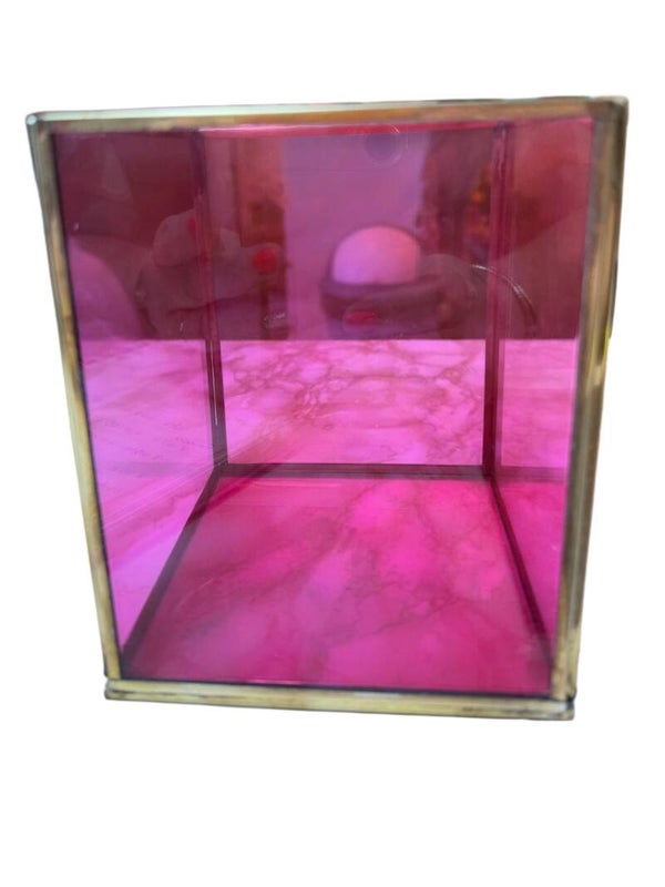 Windlicht fuchsia 15x12cm