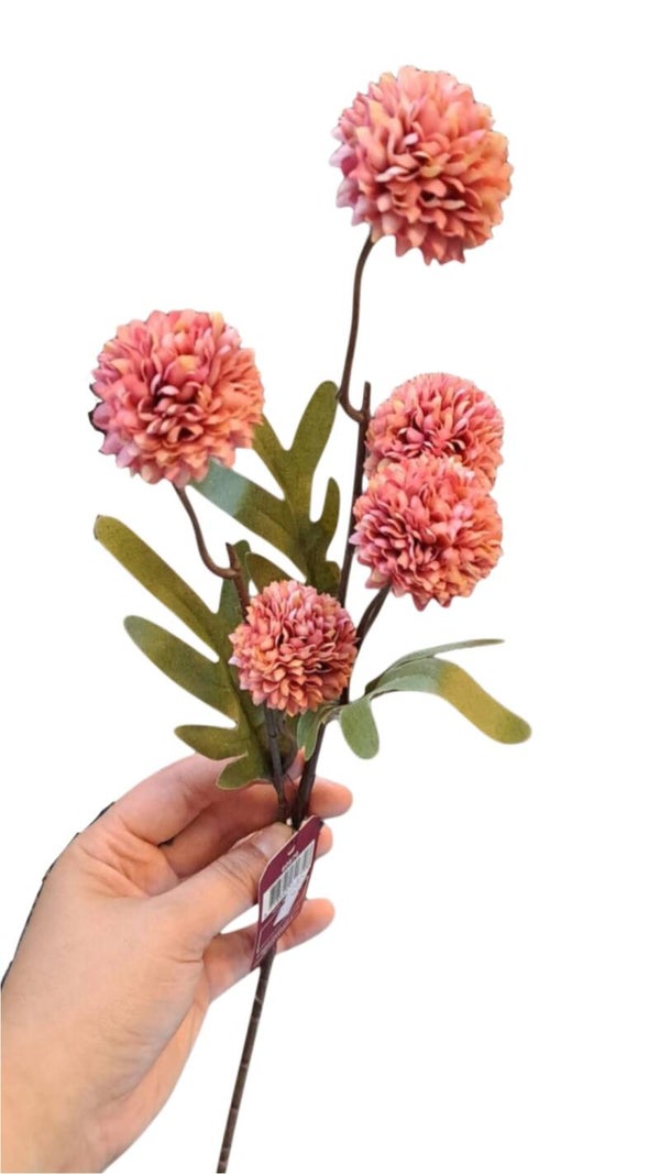 Pom pom tak 51 cm oud roze ( donker )