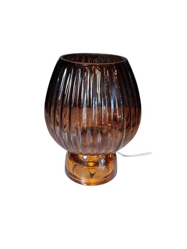 Dubbelzijdige kandelaars/windlicht amber 13x10