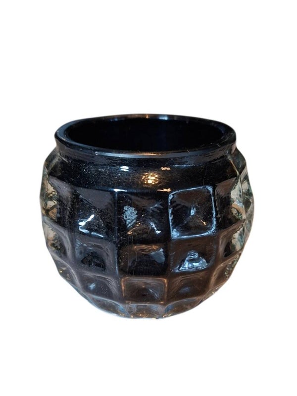 Theelichthouder zwart klein 7x6cm
