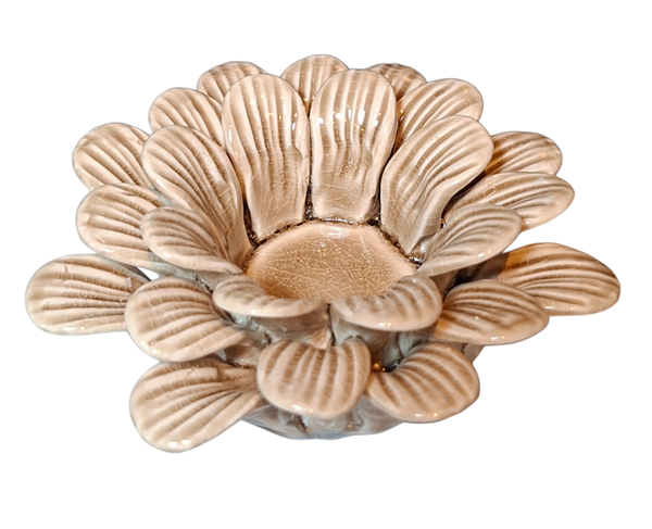 Bloem theelicht houder 14x14x6.5cm