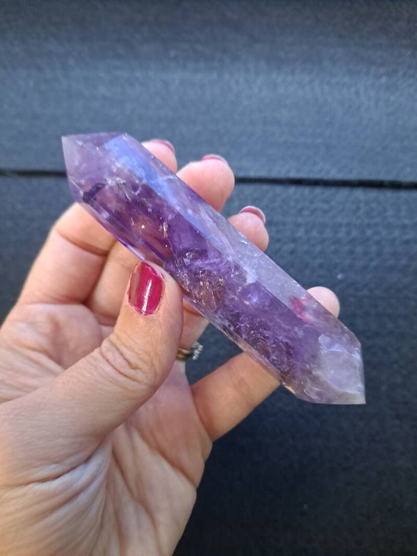 Double-Terminated Purple Amethyst