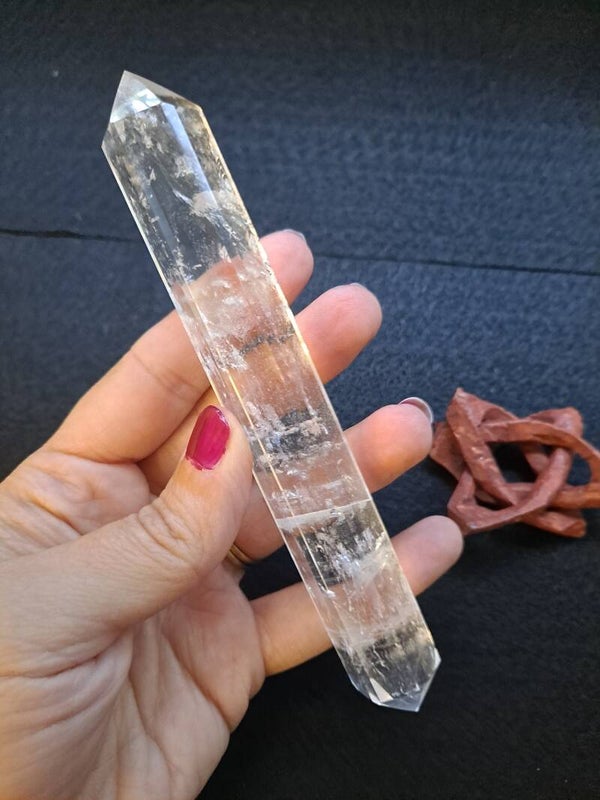 Double-Terminated Quartz Clear Crystal Wand