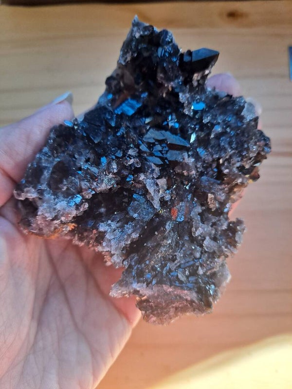 Beautiful Irradiated Smoky Quartz Crystal Cluster