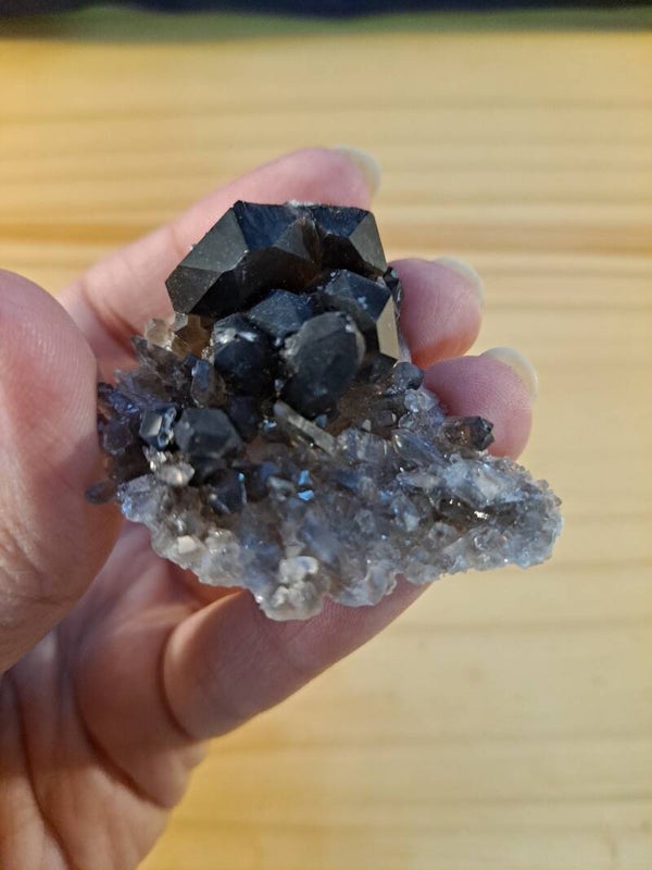 Irradiated Smoky Quartz Crystal Cluster