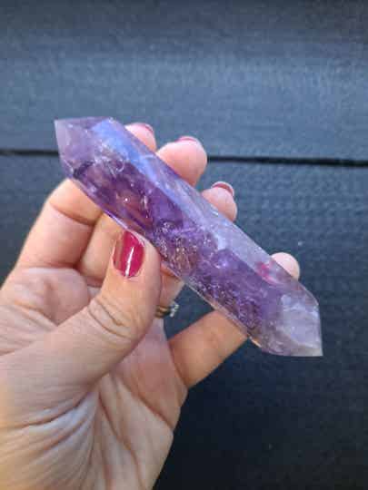 Double-Terminated Purple Amethyst